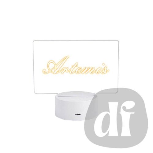 Panneau horizontal de notes en veilleuse créative LED.