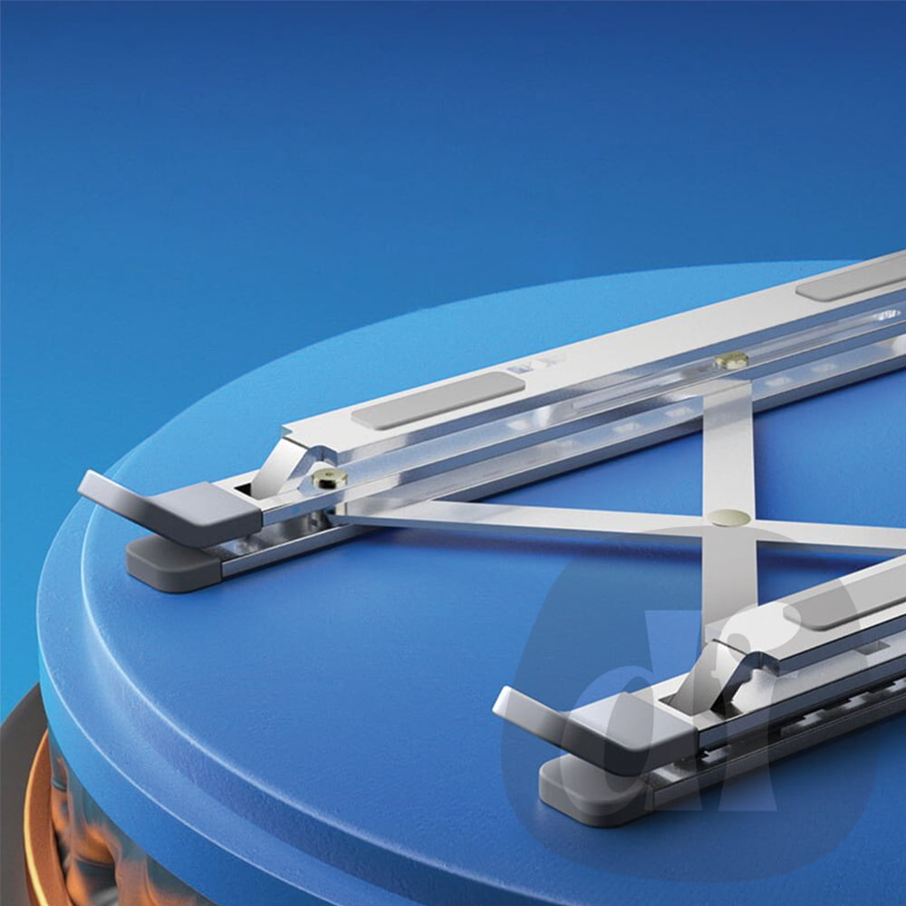 Support pliable pour ordinateur portable en aluminium.