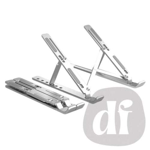 Support pour un PC portable sur un fond blanc.