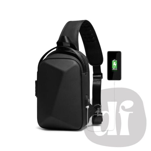 Sac à bandoulière noir pour les hommes.